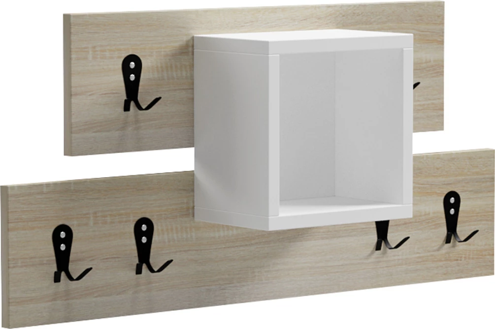 Varëse për hyrje me raft SLOT FH18077.01 melaminë në Sonama-bardhë 69x12x32Hcm