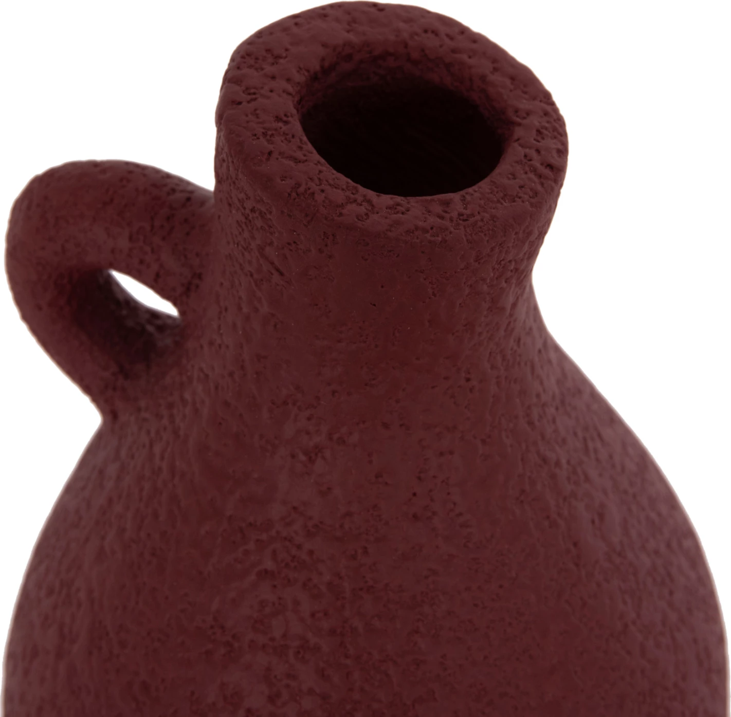 Vazo dekorative tavoline, terrakotë, ngjyrë e kuqe e errët, DECANT FH4667.06L, 14x21cm