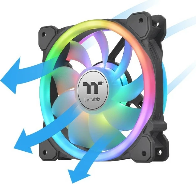 Ventilator kasë Thermaltake SWAFAN 14 RGB Radiator Fan 3 copë, 140mm, i zi