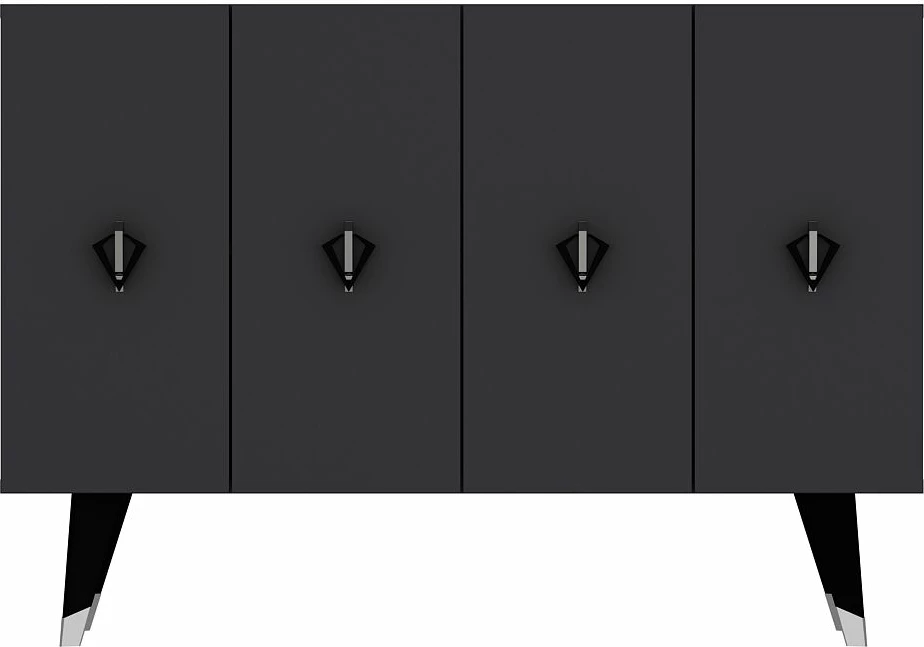 Konsol Skye Decor, anthracite, e zezë, argjend, 8165KM-32