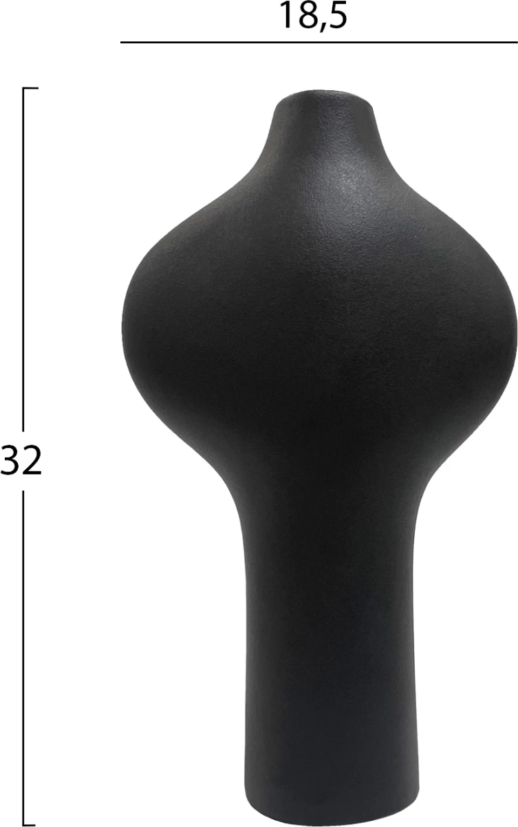 Dekor tavoline qeramike seri ARKEN FH4621.02 ngjyrë e zezë mat 18.5x8.5x32Hcm