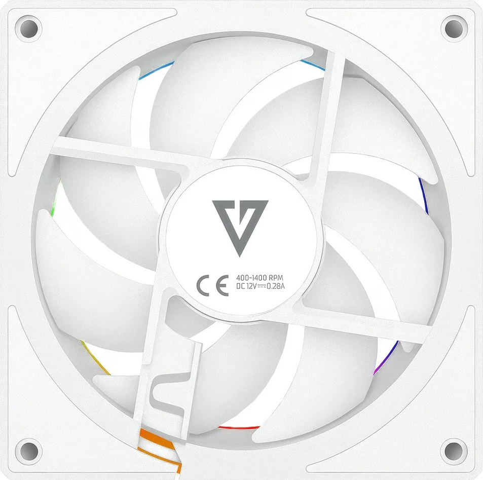 Ventilator kasë MODECOM VOLCANO LOOP 120 ARGB Reverse FAN FAN-LOOP-120R-ARGB-200, 120 mm, 4-pin, 400-1400 RPM, 21.83 dB, FDB, 1 copë, e bardhë