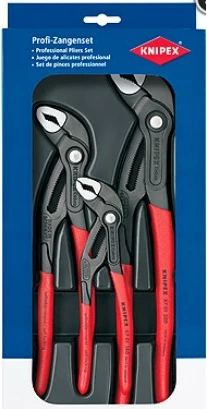 Set darash Knipex 00 20 09 V02, 3 copë, dorezë plastike, e kuqe