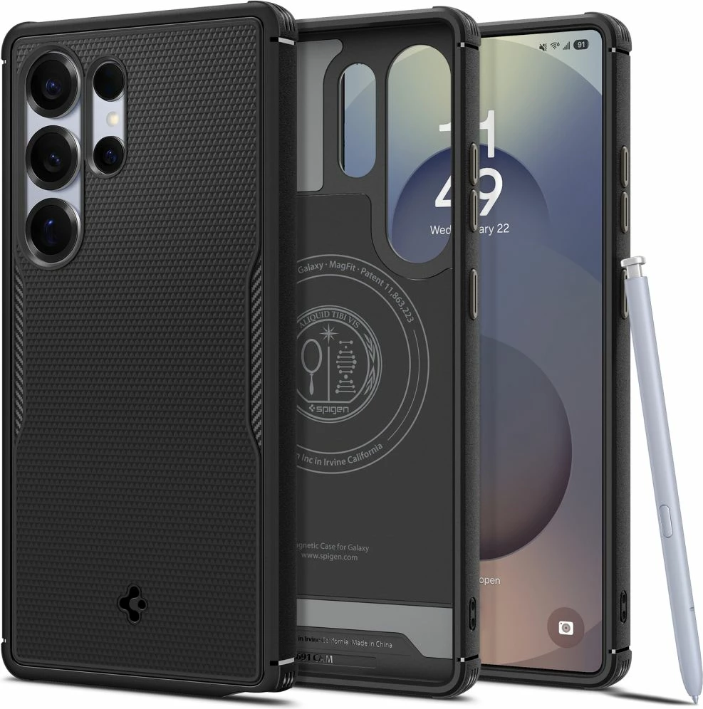 Mbështjellës Spigen Core Armor Mag për Samsung Galaxy S25 Ultra, Zi