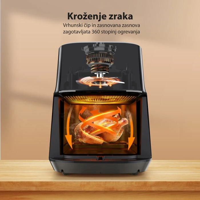 Fritezë me ajër TaoTronics TT-AF011 5L 1200W, e zezë/argjend