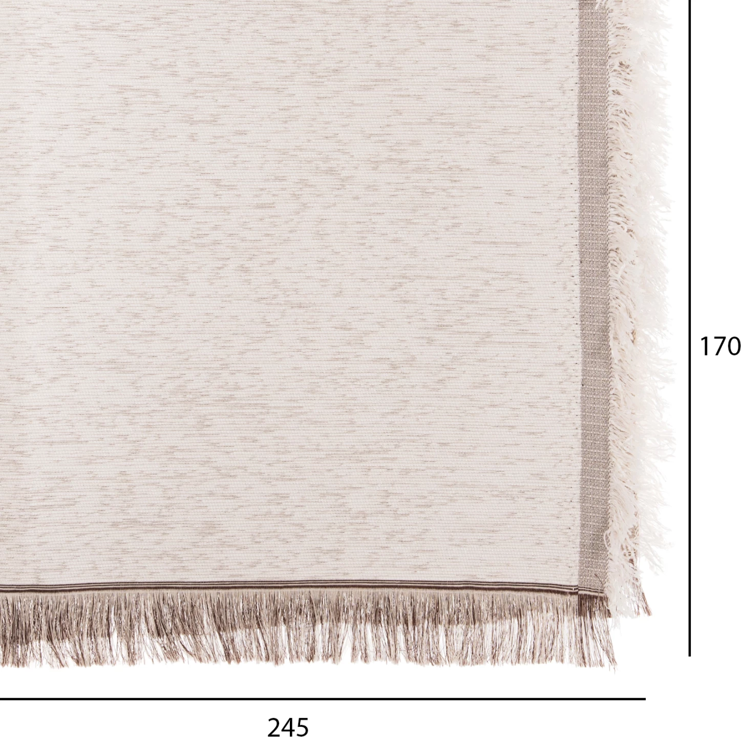 Mbulesë divani me franja DREAMTOPIA FH12161.01 ngjyrë ecru 245x170cm