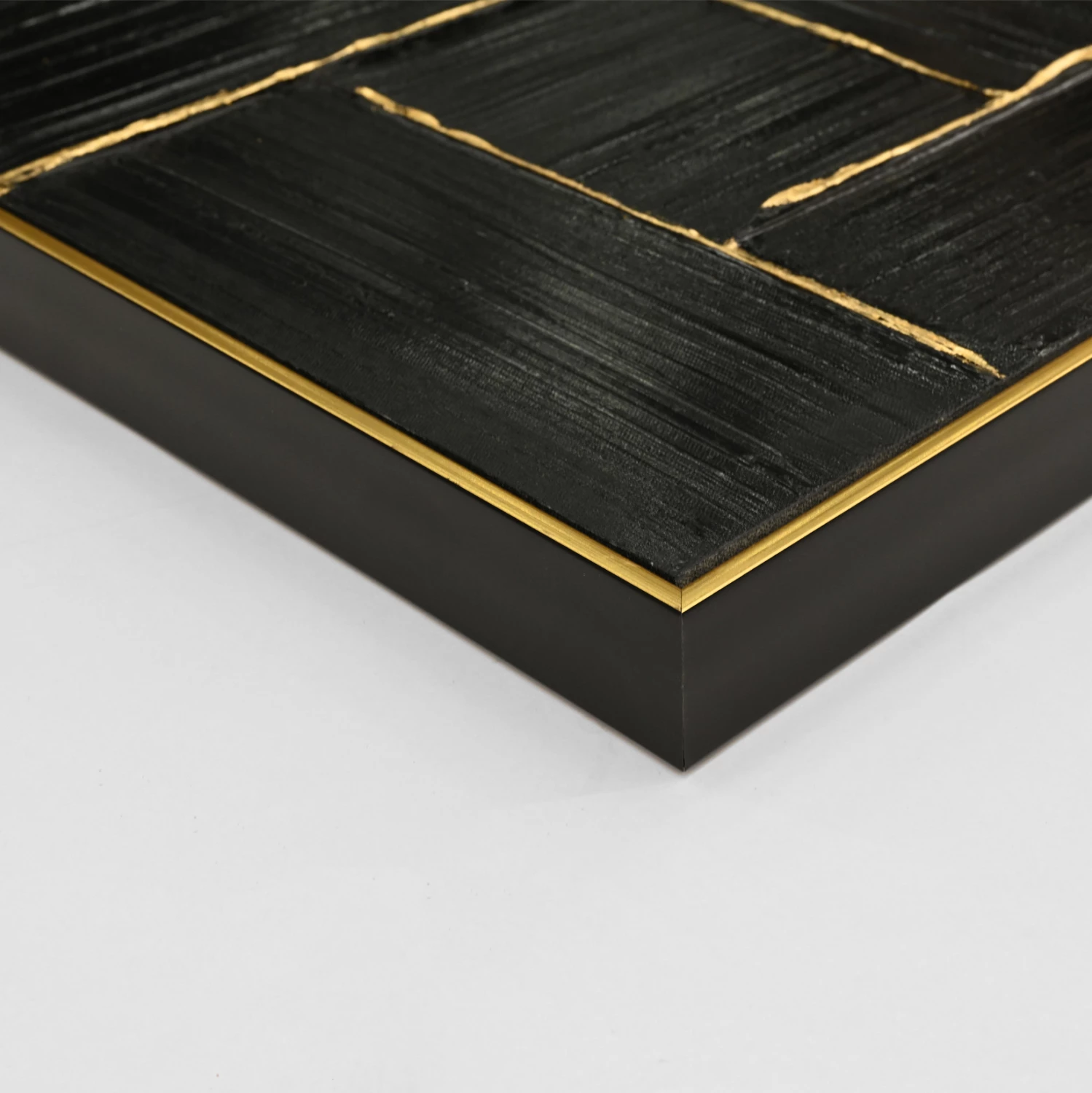 Pikturë muri FH4550 me kornizë PS ngjyrë bezhë-kanavacë e zezë-dorëpunuar 62x4,5x82H cm