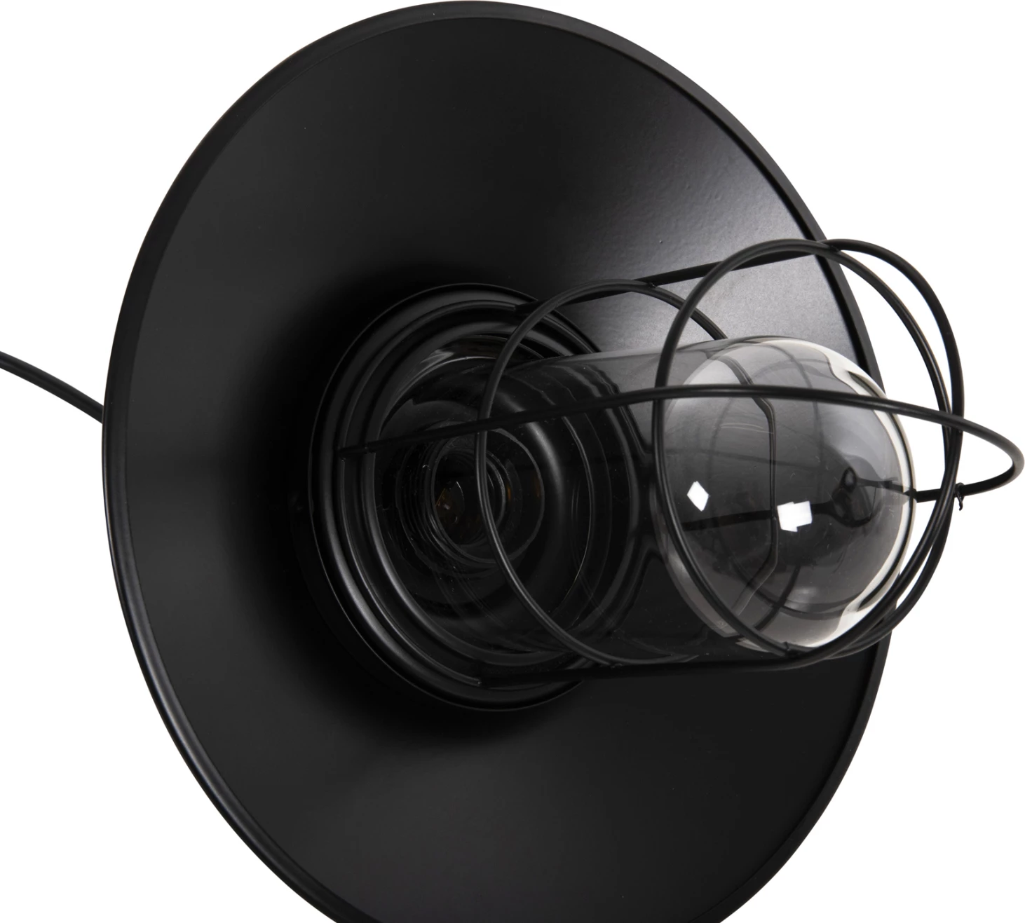 Llambë varëse tavani FH4119 metal-qelq, e zezë, Φ26x125H cm