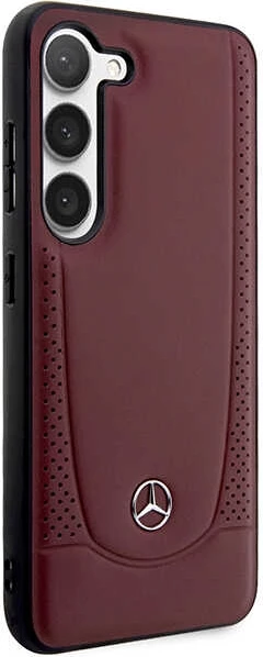 Mbështjellës Mercedes Leather Urban për Samsung Galaxy S23, i fortë, lëkurë artificiale, Kuq