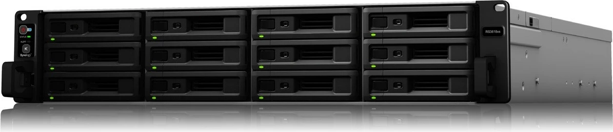 NAS rack Synology RS3618xs, 12 slote, 8GB RAM, 2U, i zi