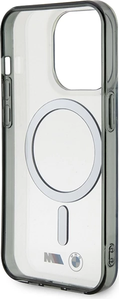 Mbështjellës BMW BMHMP14XHCRS për iPhone 14 Pro Max 6.7", transparent, Silver Ring MagSafe