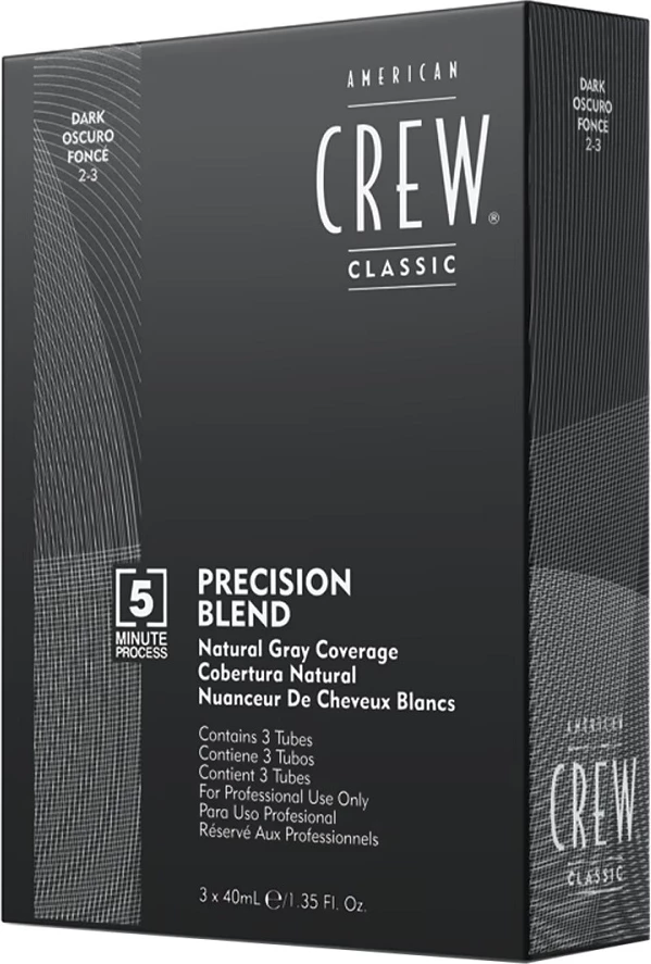 Ngjyrë për flokë për burra American Crew Precision Blend 2-3 Dark 3x40ml