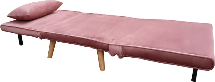 Karrige-shtrat Josiane kadife mollë e kalbur dhe këmbë druri, 77x80x81cm