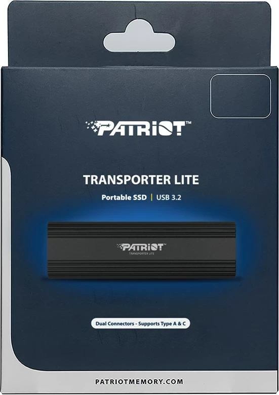 Disk i jashtëm Patriot Memory Transporter Lite 2 TB, USB Type-C 3.2 Gen 2, Zi