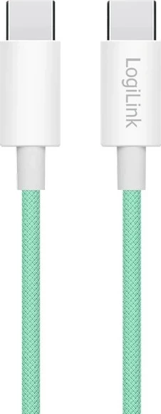 Kabëll USB-C LogiLink 1.5m, najlon i gjelbër