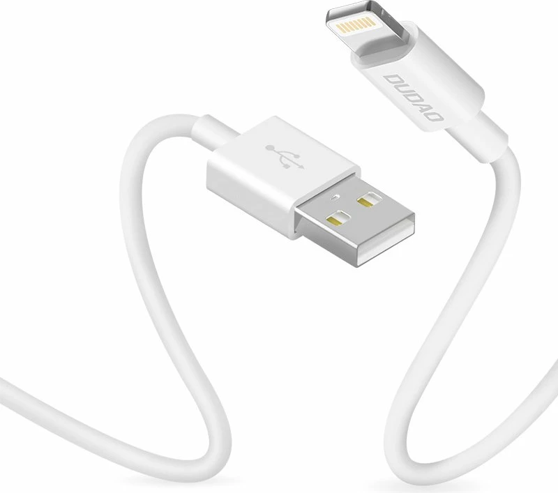 Kabllo Dudao L1L, USB në Lightning, 1m, 3A, Bardhë