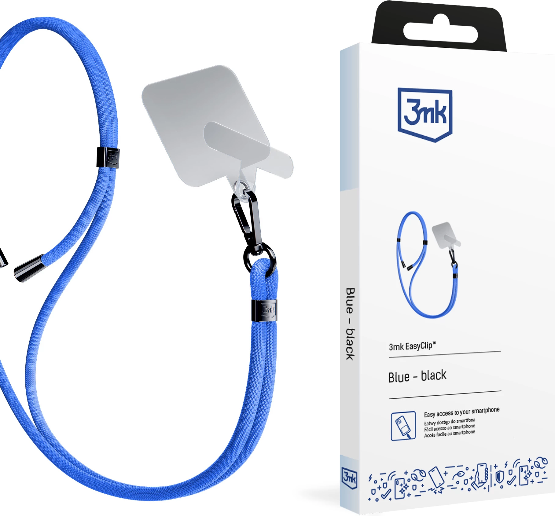 Litar për celular 3mk EasyClip, i kaltër