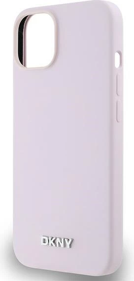 Mbështjellës DKNY Liquid Silicone Small Metal Logo MagSafe për iPhone 14/15/13, Rozë