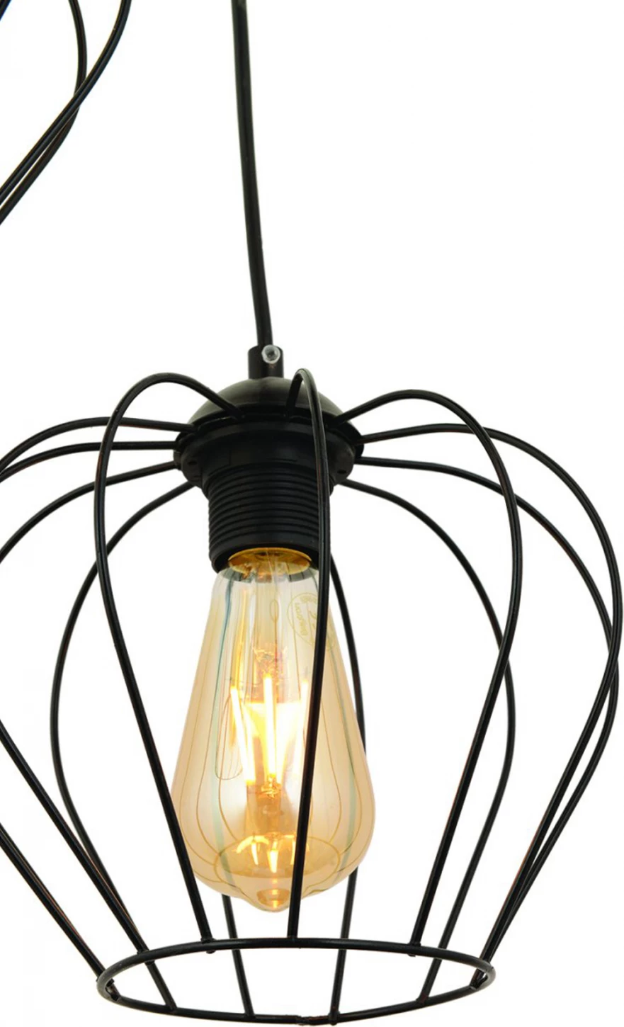 Llampë varëse 3-dritash, metalike, e zezë, FH7564.01, 40x80 cm