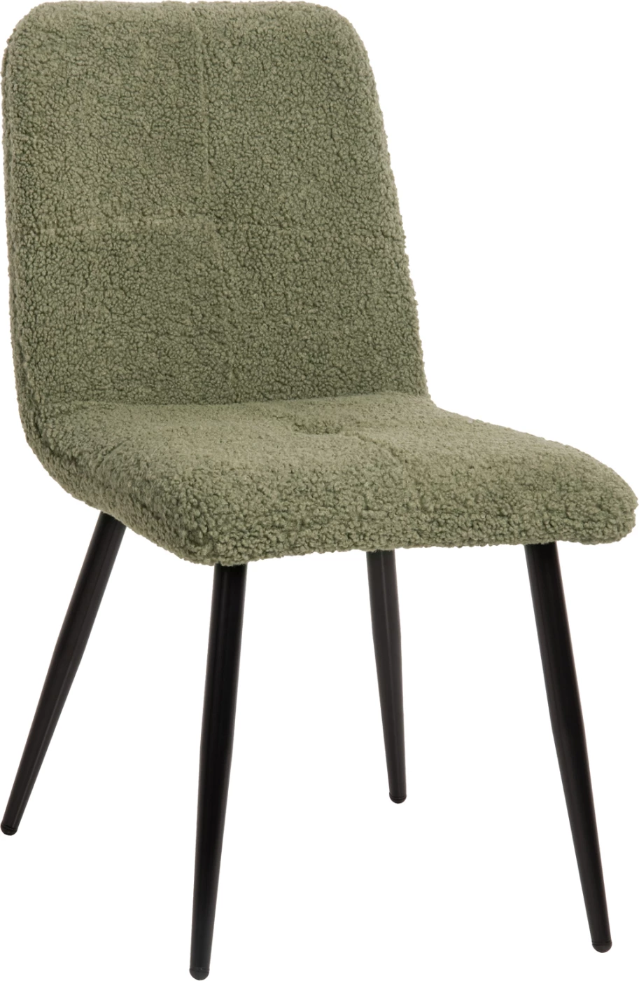 Karrige SHELLY FH8590.03, pëlhurë TEDDY, ngjyrë fistik e gjelbër-këmbë metalike të zeza, 48x64x87H cm., set prej 2 copë