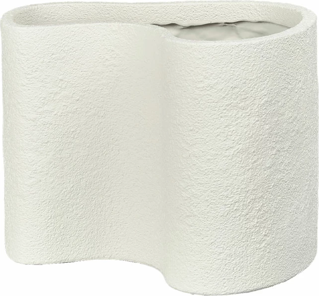 Vazo LAGO, polirezine, e bardhë, 32x35.7x25 cm