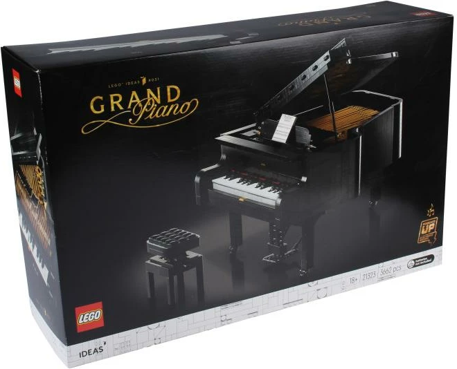 Set LEGO Ideas Grand Piano 21323, 18+, lodra ndërtimi, ngjyrë e zezë