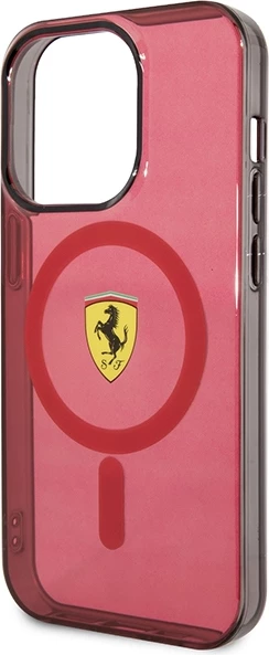 Mbështjellës Ferrari FEHMP14LUKR për iPhone 14 Pro 6.1", MagSafe, i kuq