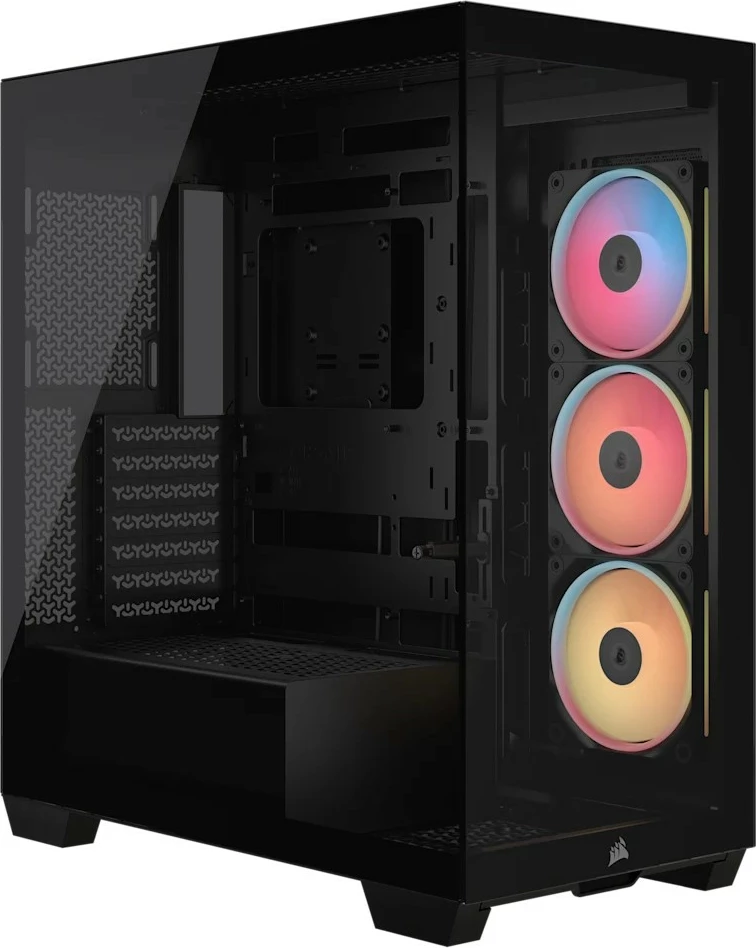 Kasë Corsair 3500X LXR LINK TG Mid-Tower, iCUE LINK, ATX/E-ATX, 3x 120mm RGB, USB-C, e zezë