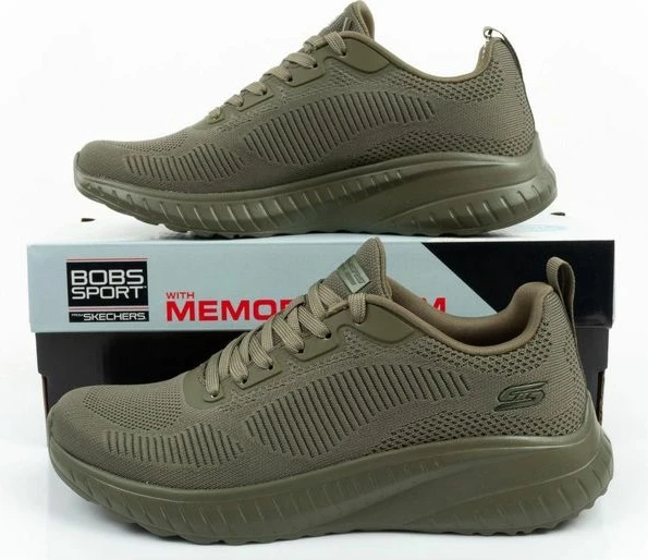 Atlete meshkujsh Skechers Bobs Squad Chaos, light olive