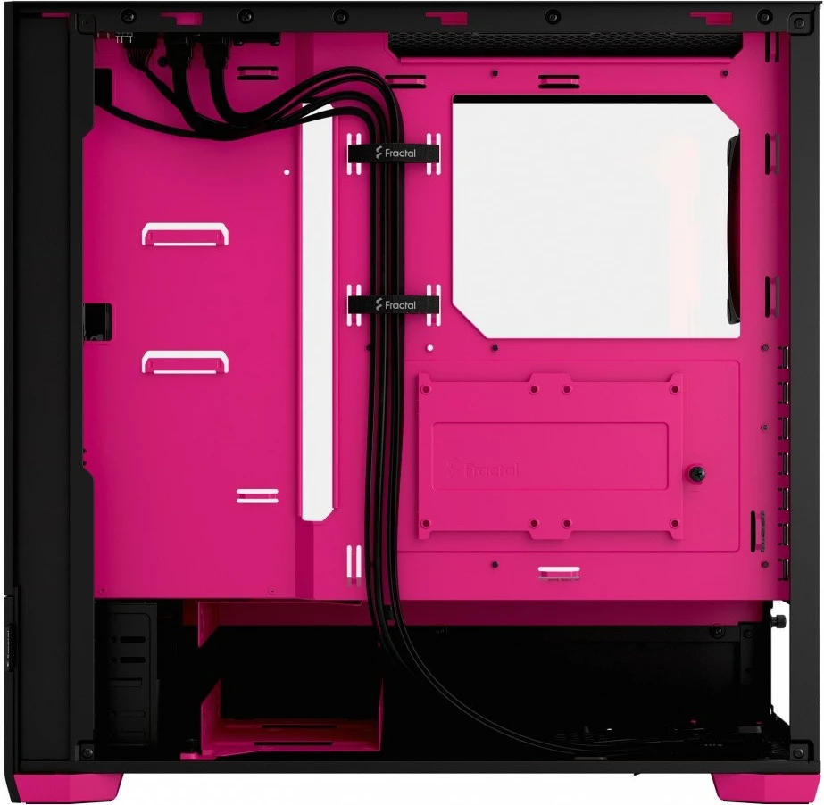 Kasë Fractal Design Pop Air Core TG Clear Tint RGB, Midi Tower, ATX, Micro ATX, Mini ITX, e zezë/magenta