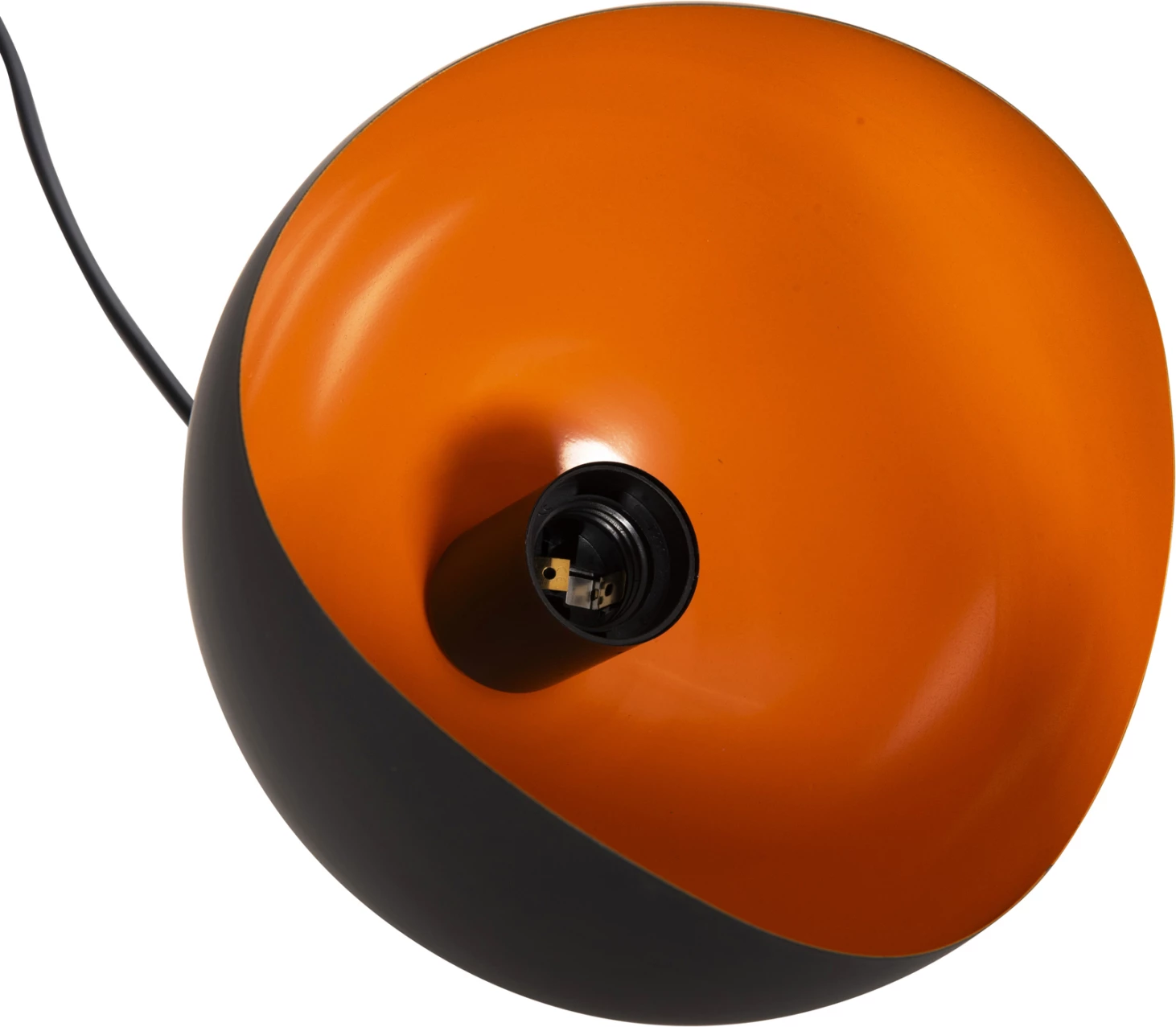 Llambë varëse tavani FH4165.01 sferë metalike e zezë dhe portokalli Φ20x118H cm