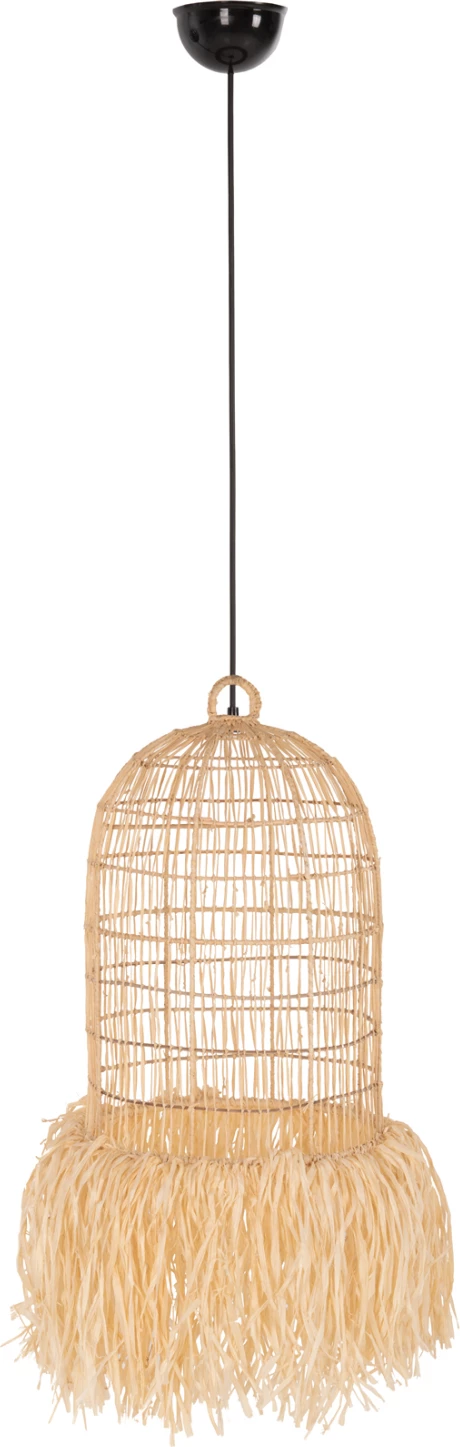 Llambë varëse tavani, fibra gjethe palme, ngjyrë natyrale, Φ40x55H cm