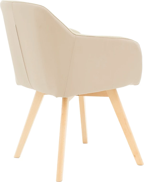 Karrige Safira, pëlhurë PU, bezhë-natyrale, 57x58x84cm