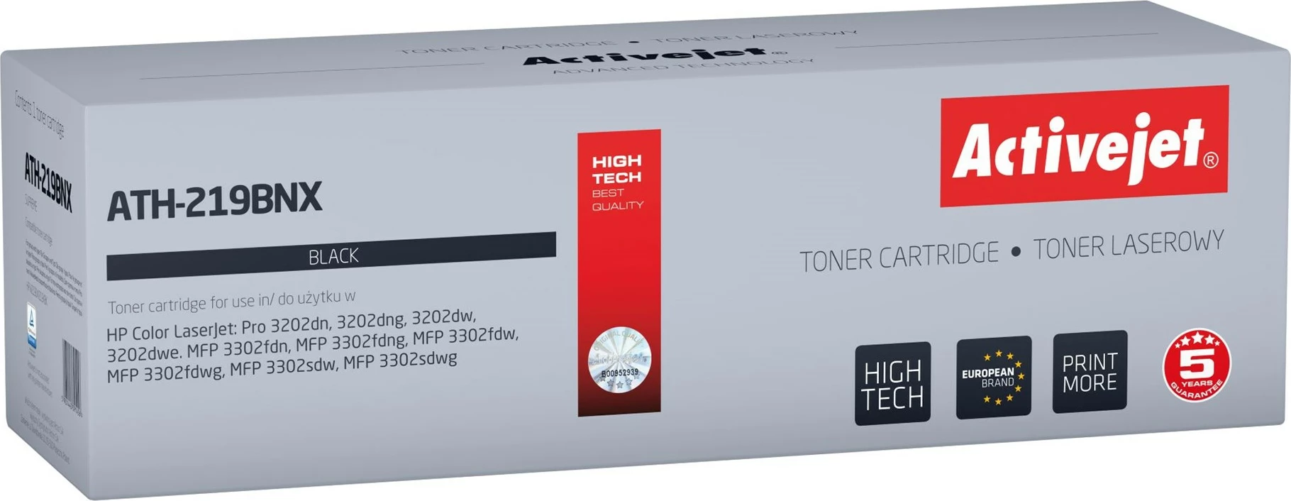 Toner Activejet ATH-219BNX për HP, 219X W2190X, Supreme, 3200 faqe, e zezë