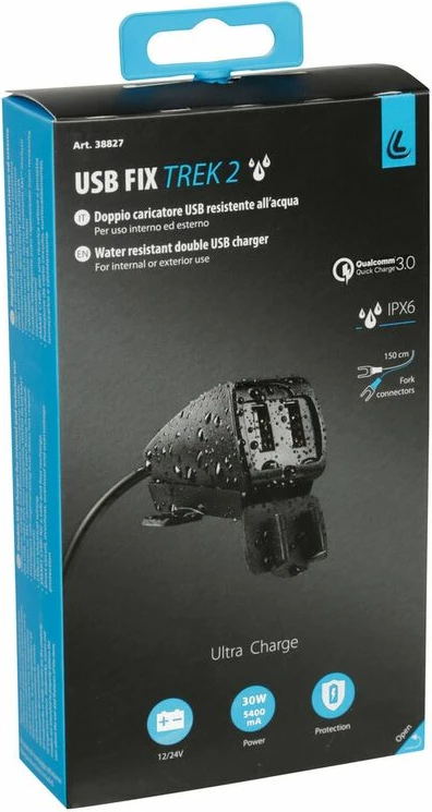 Karikues Usb I Dyfishte Rain Proof 5400ma 12/24v
