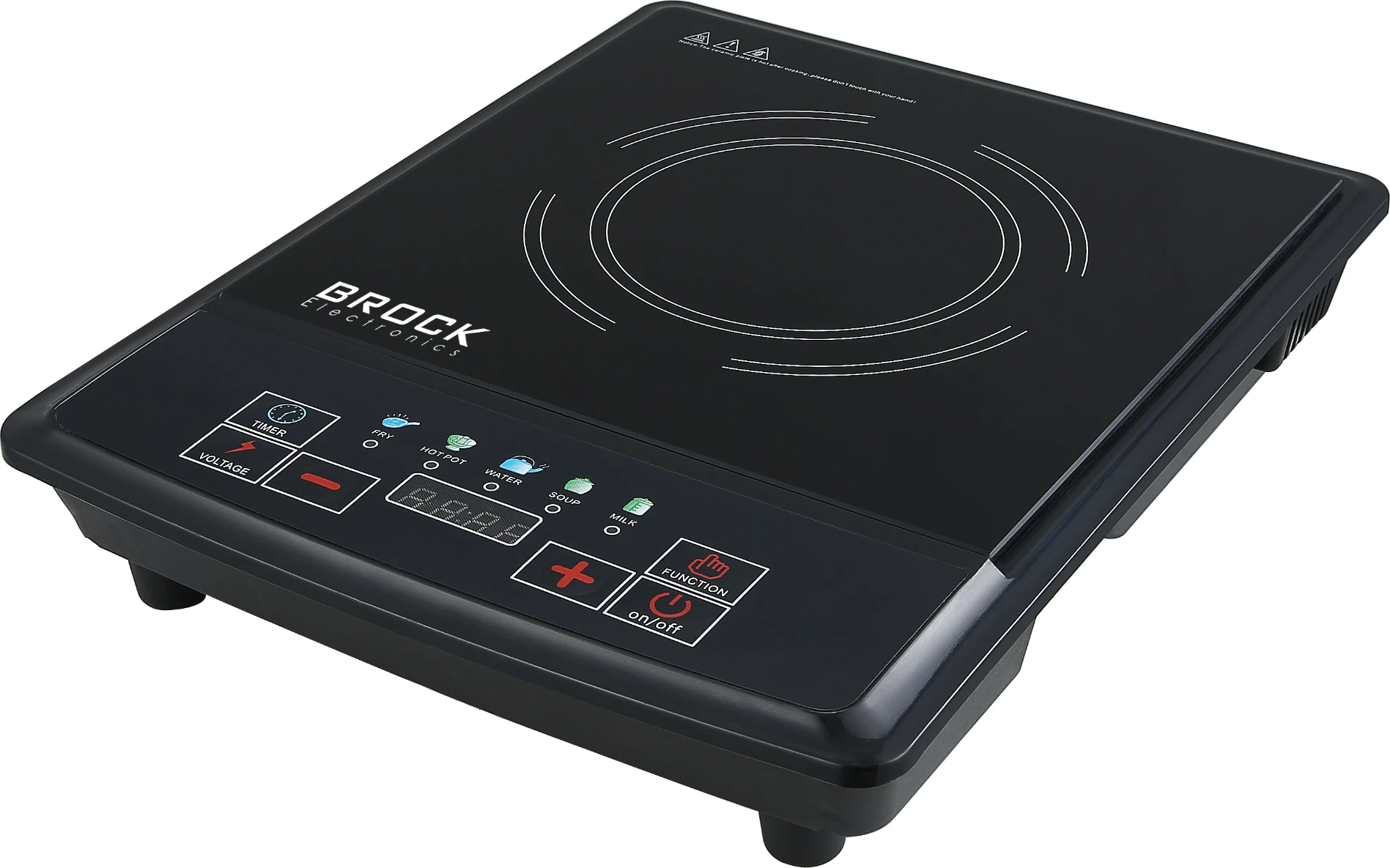 Resho induksioni portativ Brock HP 2012, 2000W, 250x250mm, i zi