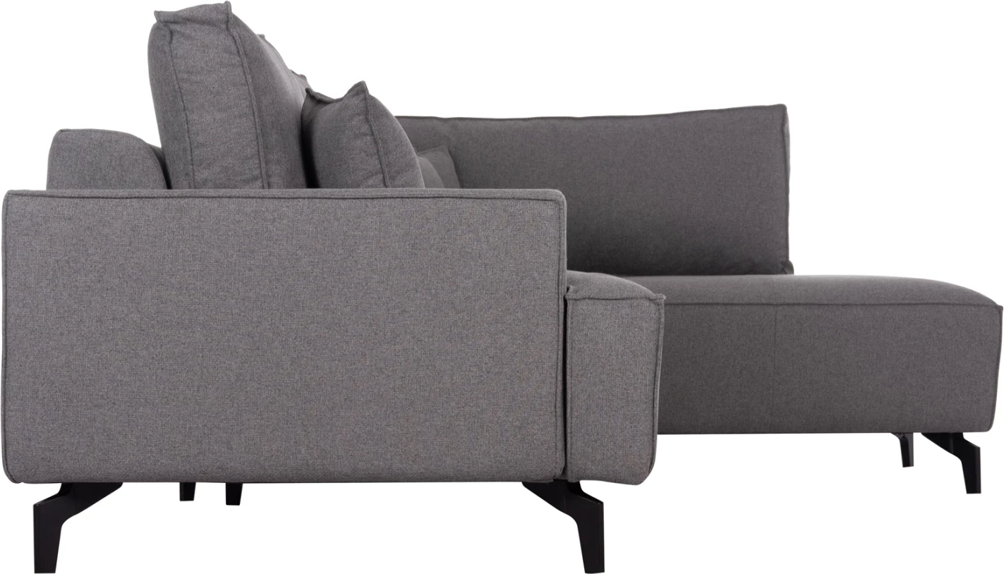 Kënd-sofë krevate me hapësirë për depo, Saffira FH3303.01R, material gri, 270x195x100cm