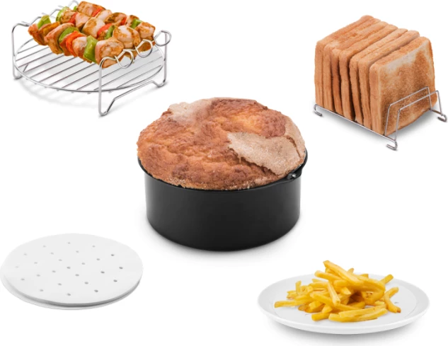 Set aksesorësh për fritezë me ajër UFESA Basic Package 72805518 për 3.5 L, 4 copë + 50 fletë letër pjekjeje