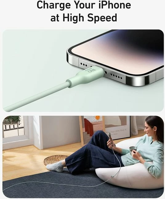 kabllo Anker 541 BIO USB-C në Lightning 0.9 m, Gjelbër