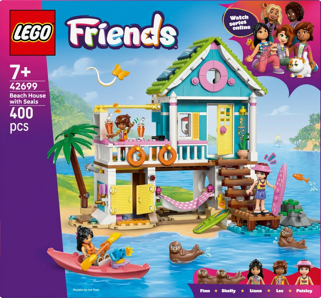 Set ndërtime, LEGO Friends, 42699 Beach House with Seals, 400 pjesë, 7+