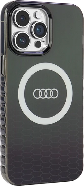 Mbështjellës Audi IML Big Logo MagSafe për iPhone 14 Pro Max, zi