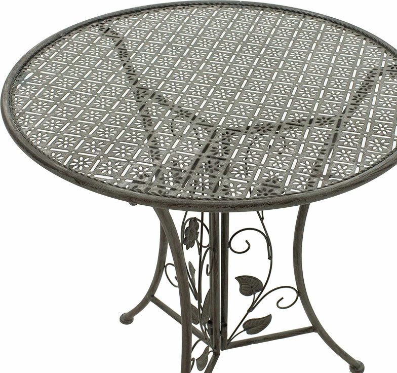 Set tavoline me karrige 3 copë Abriel metal antik antracit