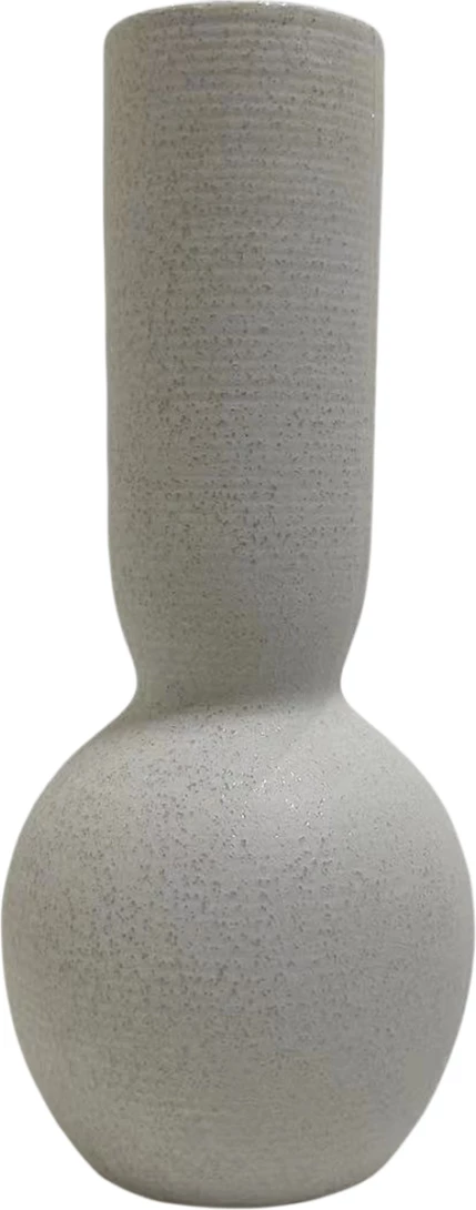 Dekor tavoline prej qeramike GALAD FH4616.01 ngjyrë e bardhë e zbehtë me kristalizim Φ11x26Hcm