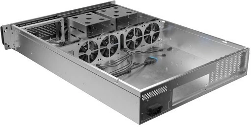Kasë serveri Lanberg SC01-6502-12B, 2U, 19", E-ATX, 7 ventilatorë, e zezë/çelik