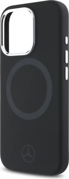 Mbështjellës Mercedes Silicone MagSafe për iPhone 16 Pro Max, Zi