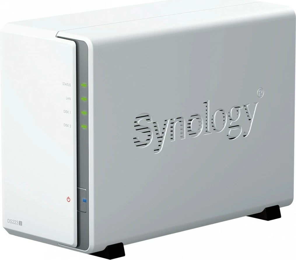 Kasë rrjeti Synology DS223J, 2x HDD, 1 GB RAM, Bardhë
