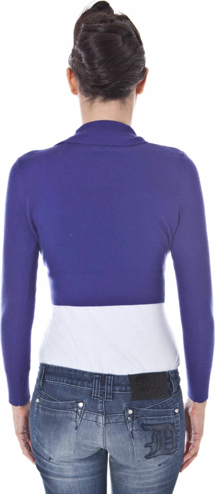 Xhemper për femra DATCH, i gjatë me mëngë të gjata, e purpurt