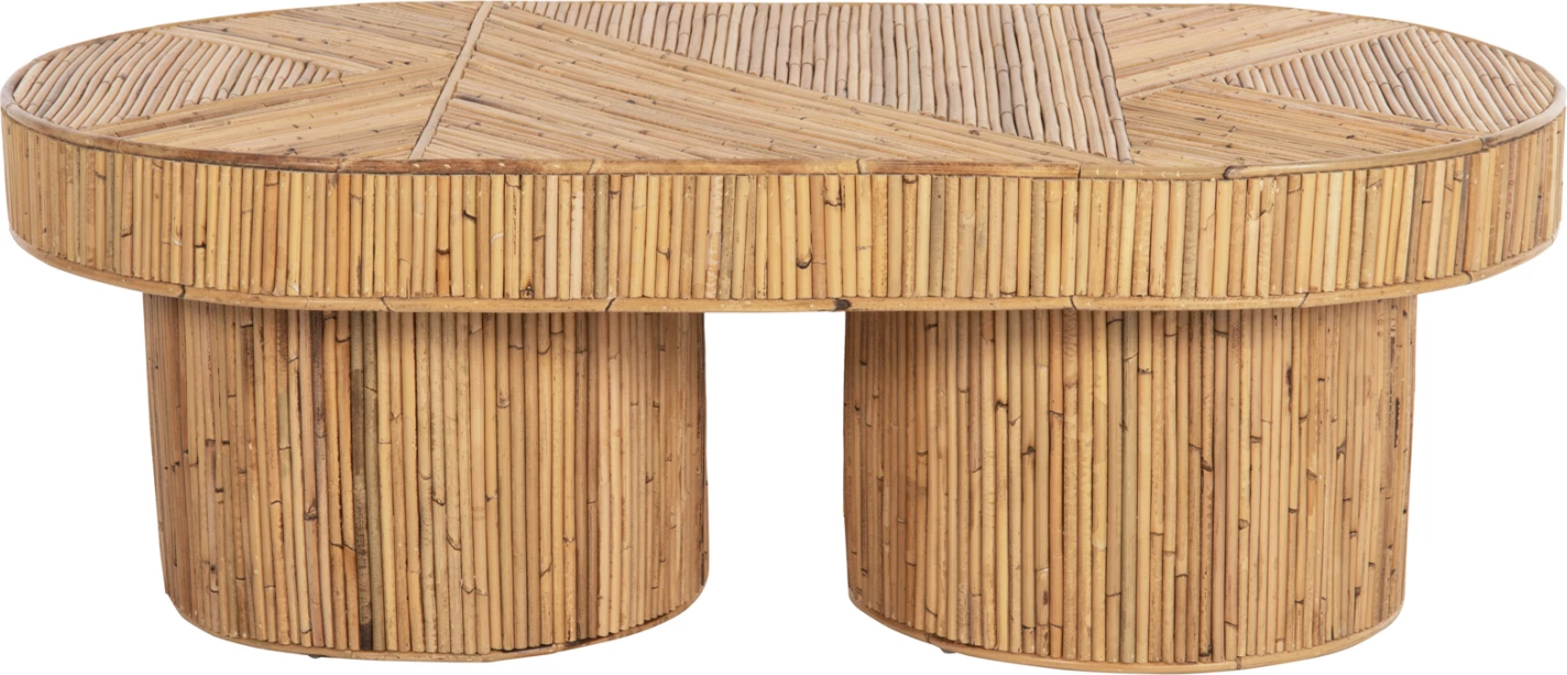 Tavolinë kafeje, sipërfaqe ovale, GATSBY, ngjyrë natyrale, FH9870, 110x59x39H cm