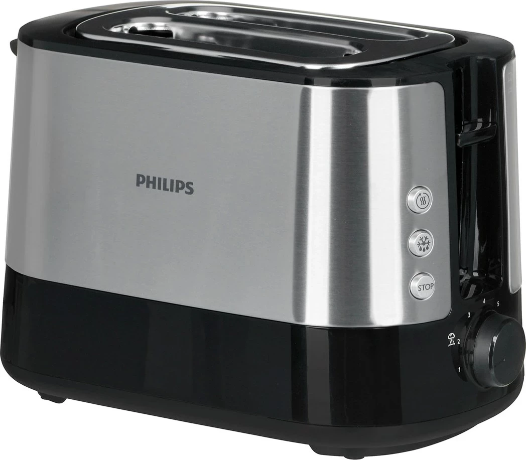 Tostier Philips Viva Collection HD2637/90, 2 feta, Inox/zi