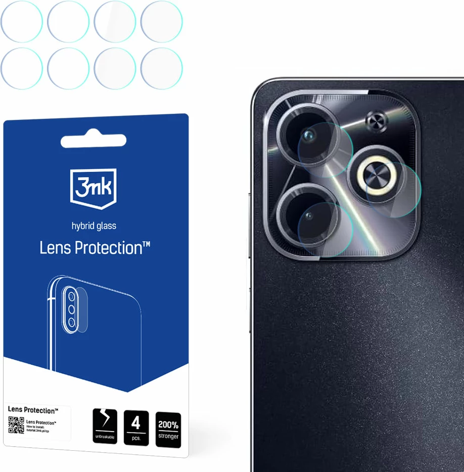 Mbrojtës kamerë 3mk Protection Lens Protection për Infinix Hot 40i, 4 copë